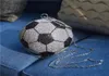 Fashionable Diamond Football Shaped Crystal Handbag Round Shoulder Bag Unique Personality Rhinestone Soccer Ball Purse for Lady5722998159