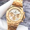 Designer Watch Luxury Automatic Mechanical Watches Series 26315or Date Chronograph 18K Rose Gold Large Check Dial Movement Wristwatch