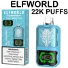 100% authentische ElfWorld Puff AI 22000 Puffs Einweg -Vape -Stift -Zigaretten -Kits 0% 2% 5% 5% 26 ml vorgefüllte wiederaufladbare 15 -Color -DHL Free 22K Puff 22000