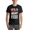 Herrpolos jdm bilälskare kille liv är för kort för att köra tråkiga bilar t-shirt grafik sport fans svarta t skjortor för män