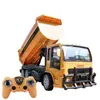 Modelo Diecast Cars RC Truck Dump Truck 2.4g Controle remoto Engenharia Tractor Toy Toy Childrens Presente de Natal J240417