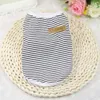 Summer Pet Dog Clothes Cottome Rands Vest T Shirtkläder för hundar Valputrustning Small Chihuahua 25S2 240411