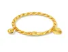 Europe och Amerika Baby Lovely Bangles Yellow Gold Plated Bells Baby Armband Bangles For Babies Kids Nice Gift1346398