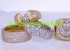 Anneaux de groupe Bijoux de luxe personnalisés VVS MISSANIT DIAMOND RING BLING ICED OUT INITIAL CLASSET CLASSET DE CHAMPAGNEF