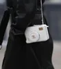 デザイナーバッグカメラバッグショルダーバッグシープスキンスタイル2024新しい高級ハンドバッグ女性のファッショナブルな格子縞のラインウォレットダブルレターソリッドカラークロスボディバッグ