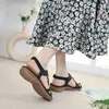 Sandals Summer Women 1cm Platform 3cm High Heels Elastic Lady Comfortable Bling Rivet Soft Shoes Female Beach Casual