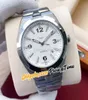 MLF 42 mm Overseas 47040B01A9093 Asian 2813 Automatic Mens Watch 47040 White Dial Silver Markers Bracelet en acier inoxydable W6356281