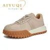 Casual Shoes AIYUQI Sneakers Ladies Anti Slip 2024 Spring Genuine Leather Women Thick Sole Forrest Gump