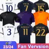 23 24 Modric Vini Jr.Jerseys de football pour hommes Bellingham Camavinga Tchouameni Camavinga Valverde Kroos Alaba Rodrygo Home Away Away 3rd Y3 Special Editions Football Shirts