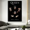 Bohemian Rhapsody Wall Art Classic Music Canvas Prints Mercury Queen Poster Vintage målning Väggbilder för vardagsrum heminredning