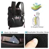 Sac à dos étanche à l'ordinateur portable 15,6 pouces Business Antift Pu Leather Sac à dos Hommes Casual Day Packs Mochila Mâle Sac