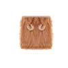 Dog Apparel Pet Lion-Shape Manes Wig With Tail Lightweight Role-Playing Suit For Halloween Party