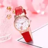 Armbanduhren Luxus Uhr für Frauen süße Cartoon Katze Luminous Quarz Uhren Mädchen Freizeitmodet Ladies Armband Wasserdichte Uhren D240417