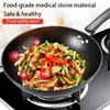 Cookware Sets Large Oilfree Smoke Pot Set Maifan Stone Nonstick Wok