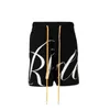 Rhude modemerk American Summer High Street Sports Casual Jacquard gebreide losse capris shorts voor mannen en vrouwen