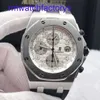 Minimalista AP Wrist Watch Royal Oak Offshore Precision Steel 26020 Mecânico automático de 42mm Data Timing e anti -magnético relógio masculino completo