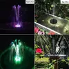 Garden Decorations 1.2W/1.4W 5LED Floating Solar Powered Water Fountain Pump With 7 Nozzle For Pool Pond