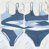 Swimwear Women 2024 Sexy Bikini Set Sweet Cross Femme Colorbock Biquini