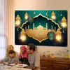 Ramadan Tapestry Boho Mandala Banner Witchcraft Wall Decoration Mubarak Islam Muslim vägg hängande filtprydnadsaffisch 2024 240403