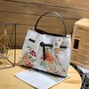 Bag Form Retro Pleated Women 2024 Chinese Style Embroidery Leather Handbag Casual Tote Large Capacity Shoulder Bags