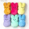 Laderas de peluche de 15 cm Peep Bunny Toya Plush Animal Star Star Start Rabbit Doll Room Desktop Decoración de almohada de Conejito de Pascua para niños Y240415