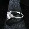 ATTAGEMS 20Ct 80mm Heart Shape Engagement Womens Ring Solitaire 925 Sterling Silver Diamond Rings Fine Jewelry 240417