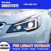 LAVIR LA LAMBRE DE LA LAMPE avant de la voiture pour Subaru Led LED Headlight 10-15 Outback Headlights High Beam Angel Eye Projecteur Lens