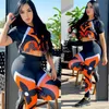new style Luxury women two piece outfits designer Women's Tracksuits Summer New Outdoor Leisure Fashion Printing Women's Set