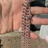 Herren echte Si Diamond 8mm Miami Cuban Link -Kette 10k Roségold feste Eiste Halskette schwere kubanische Ketten