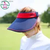 Visors mg golf kadın nakış topu kapağı yaz güneş kremi boş top şapka sunhat bayanlar seyahat edilebilir sporlar anti-uv şapka komik beyzbol şapkası y240417