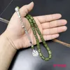 Tasbih Natural Peridot Muslim Bracelet Misbaha Islamic Gift Tassel 33 45 66 99 100 Rosary Jewelry Handmade Rosary 240412