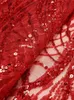 Afrykańska koronkowa tkanina 2024 Cearówek z koralikami haft haftowy Nigerian Bridal Wysoka jakość francuskiego tiulu koronka na wesele 240408