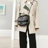 Shoulder Bags Rhombus Black Rock Soft Single Oblique Span Chain Bag Luxury Handbags For Woman 2024 PU Leather Messenger