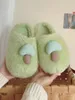 Slippers creatieve driedimensionale champignon schattig pluche huis mannen en vrouwen winter anti slip katoen huishouden