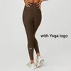 Pantalones activos Leggings Leggings Yoga para mujer Alto-Vinio alto estirado estirado apretado Hip Lifting Abdominal Compression Running Gym