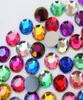 200 st 8mm runda strass platt rygg akryl ädelstenar kristallstenar icke -sömnadspärlor för DIY smyckekläder ZZ7594809284