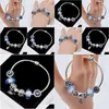 Kralen EDELL 100% 925 Sterling Sier Charm Beads armbanden blauwe kristal collocatie armband geschikt voor vrouwelijke DIY -armbanden sturen de Dr. Dhhgh