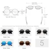 Kingseven Hoge kwaliteit Gotische Steampunk Zonnebril Polariseerde Men Women Brandontwerper Vintage Round Round Metal Frame Sun Glasses 240403