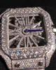 Custom Fine Schmuck mechanische Männer Watch Pass Diamond Tester GRA zertifiziert VVS Moissanite ECED Edelstahl Uhr