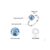 JewelryPalace 16CT Natural Sky Blue Blue Topaz 925 Sterling Silber Ring für Frauen Solitaire Gemstone Fine Schmuck Jubiläum Geschenk 240417