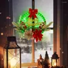 装飾的な花松葉付き人工花輪ベリーバッテリー屋外のクリスマスパーティーの装飾