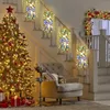 Декоративные цветы годы дверная вешалка беспроводная предварительная лестница отделка рождественские венки для переднего праздничного венка