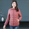 Trench Coats Trench Coats Veste en coton-padd pour femmes Brousses trop camarade à capuche en vrac parka chaleureuse