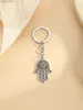 Keychains Lanyards 20st Eye Hamsa Palm Protection Charm Keychain Y240417