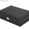 Akcesoria Organizatorzy Organizatorzy PU Box Case Organizer Organizator Naszyjniki dla mężczyzn Women Genialne pudełko PU z lustrem miękką skórę Y240417