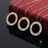 Designer sieraden ronde hanger kettingen dames ketting mode roestvrijstalen cadeau valentijnsdag geschenken voor vrouwen zus 18k klassieke luxe elegante ketting