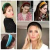 Headbands Velvet Padded Headbands for Women 4cm Wide Solid Rhinestones Thick Hair Hoop Girls Sponge Non-slip Hairbands Hair Accessories Y240417