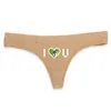 Mutandine da donna Custom I Lovu u Praned Sexy Witnewwear Cotton for Women Thongs Lingerie