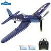 Plano F4U RC 2,4 GHz 4CH 400mm Wingspan One-Key Aerobatic RTF Remote Control Aircraft Toys Gifts for Children 240318