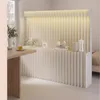 Décoration intérieure LED Lumineuse amovible en papier blanc amovible écran mur de mur de salle des séparateurs d'exposition rétractable